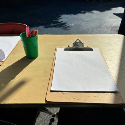 Outside time to draw