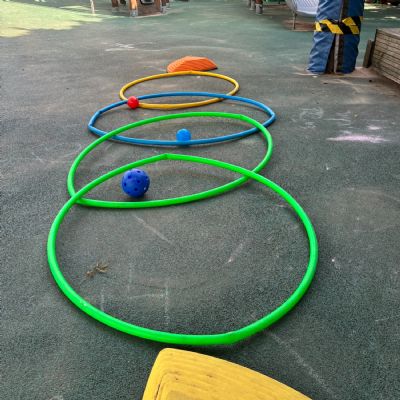 Outside hoops for hopping
