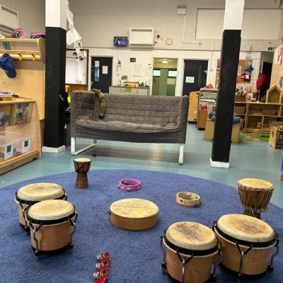 Musical instruments on the mat